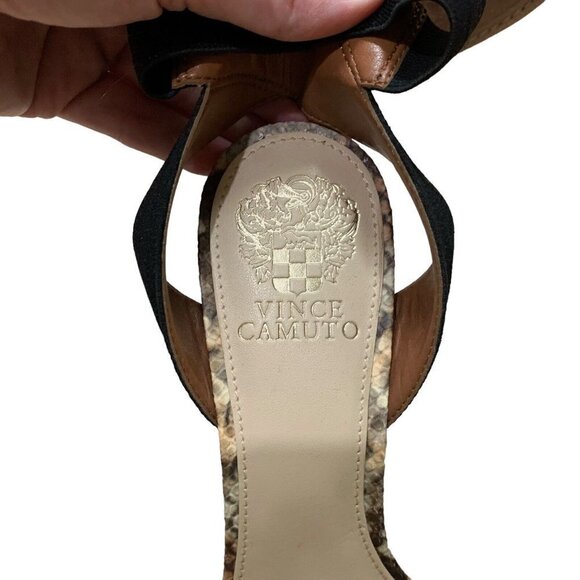 Vince Camuto Women's Size 8 Citriana Open Toe Sandal Ankle Strap Snake Print - Picture 10 of 10
